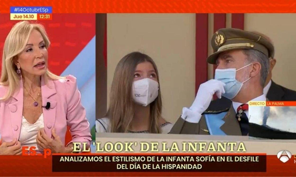 Carmen Lomana critica el físico de la Infanta Sofía en 'Espejo Público'. Antena 3.