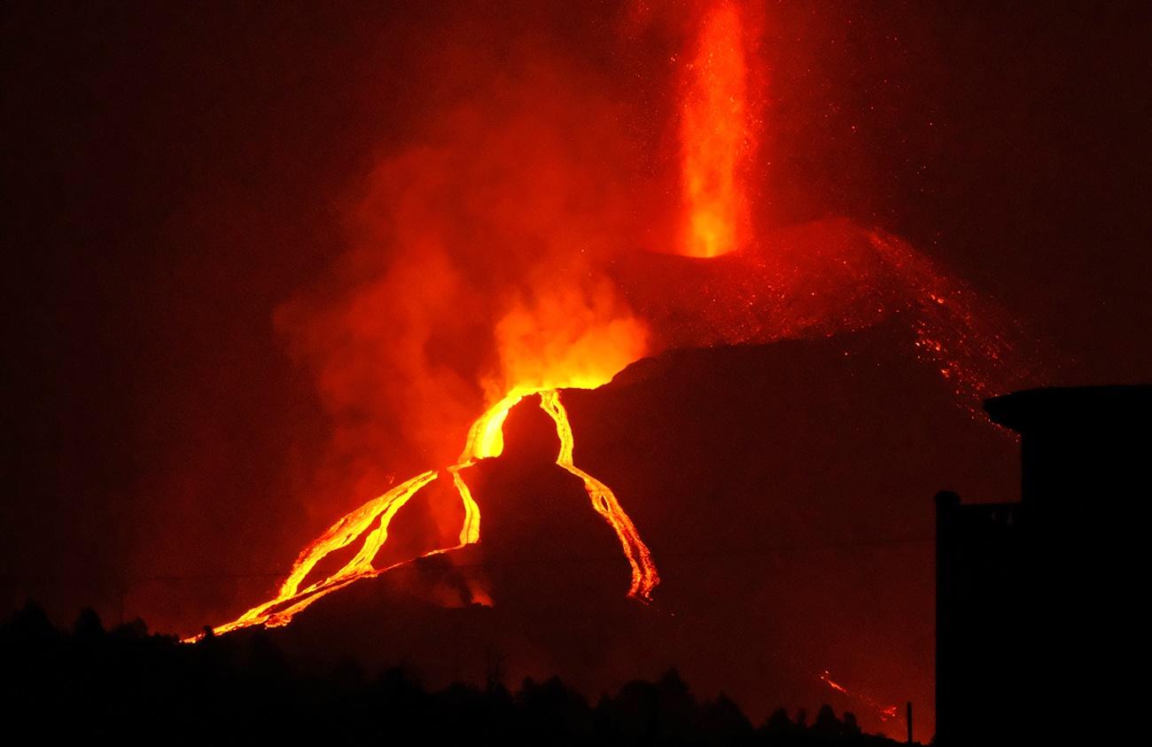 Volcán de La Palma a 16 de octubre de 2021