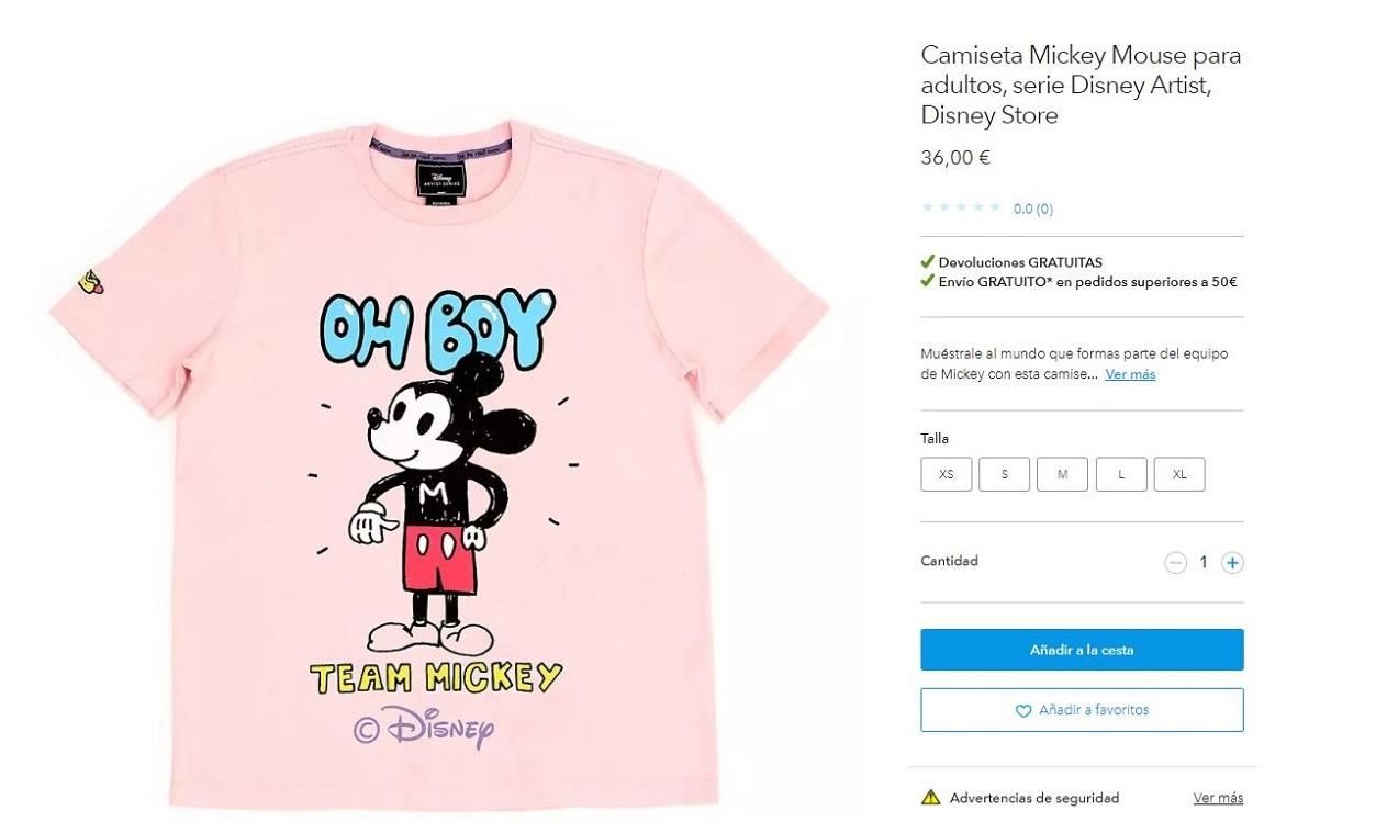 Camiseta Disney Mickey Mouse. Disney Store