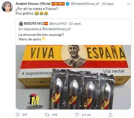 Respuesta de Anabel Alonso a un tuitero Respuesta de Anabel Alonso a un tuitero