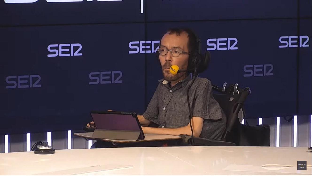 Pablo Echenique en 'Hora 25'. Fuente: Cadena Ser.