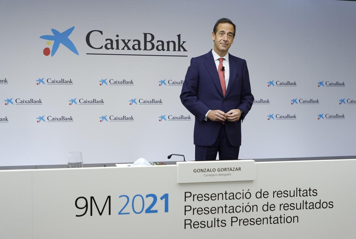 Gonzalo Gortázar, CEO de CaixaBank, durante la presentación de resultados económicos