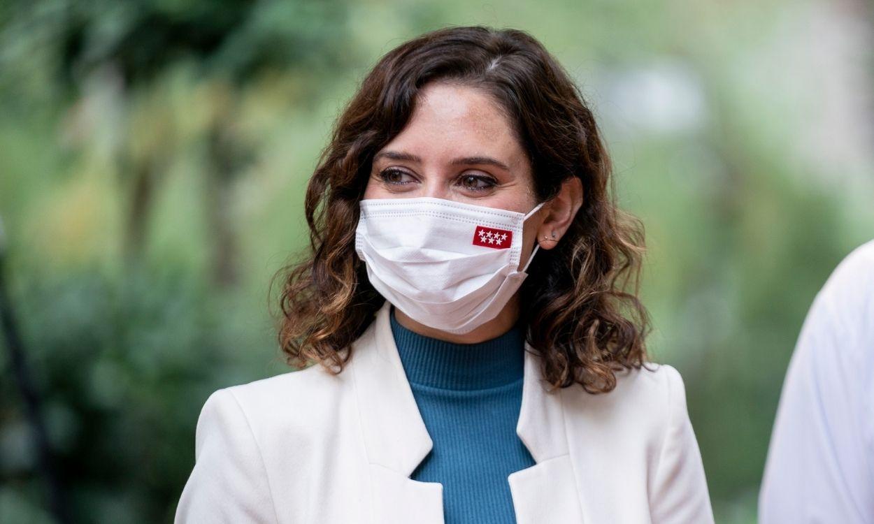 La presidenta de la Comunidad de Madrid, Isabel Díaz Ayuso, en la inauguración de la nueva Sala de Hospitalización de Cuidados Paliativos del Hospital público Infantil Niño Jesús. Europa Press.