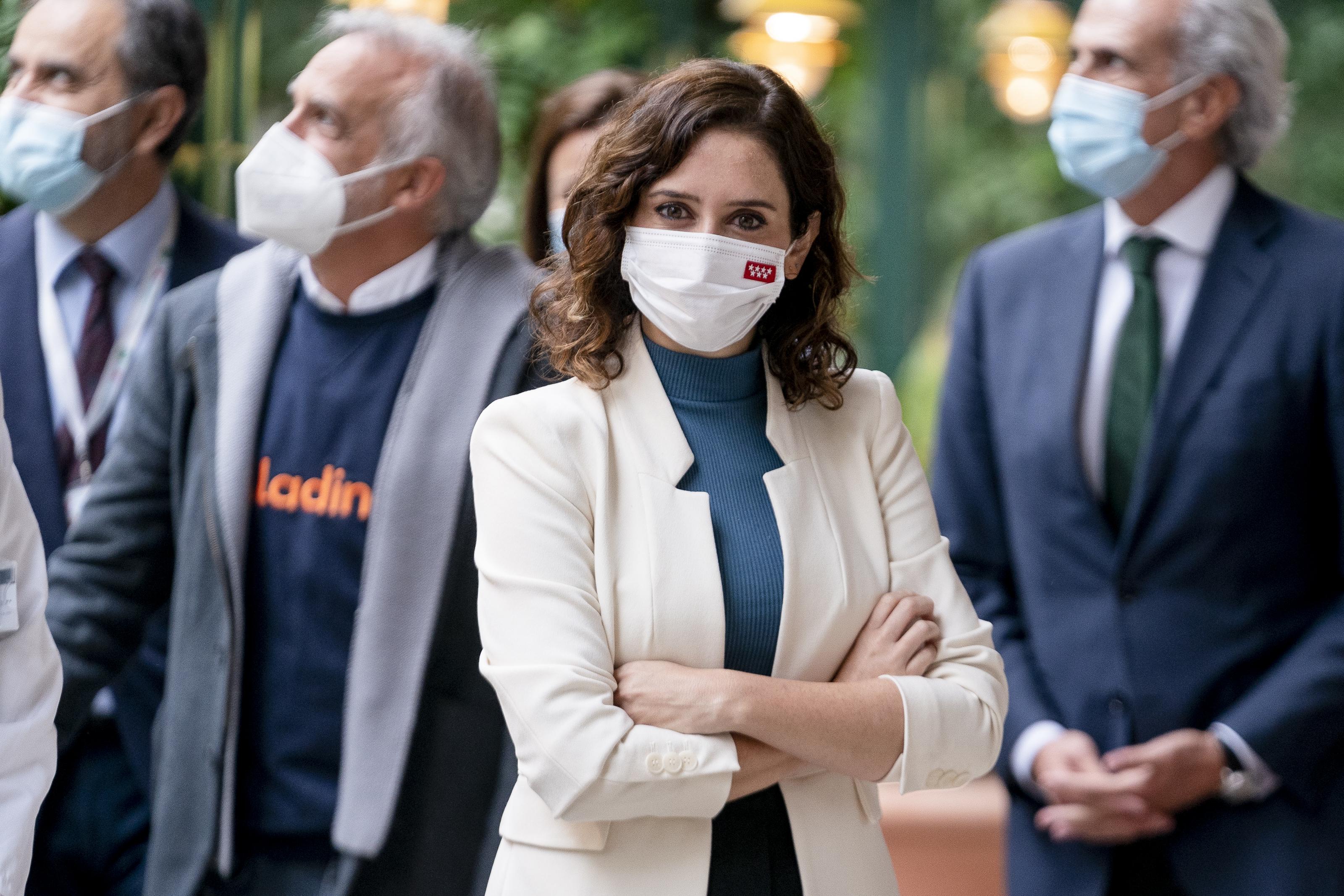 Isabel Díaz Ayuso en la inauguración de una sala de cuidados paliativos en el Hospital Niño Jesús. EP