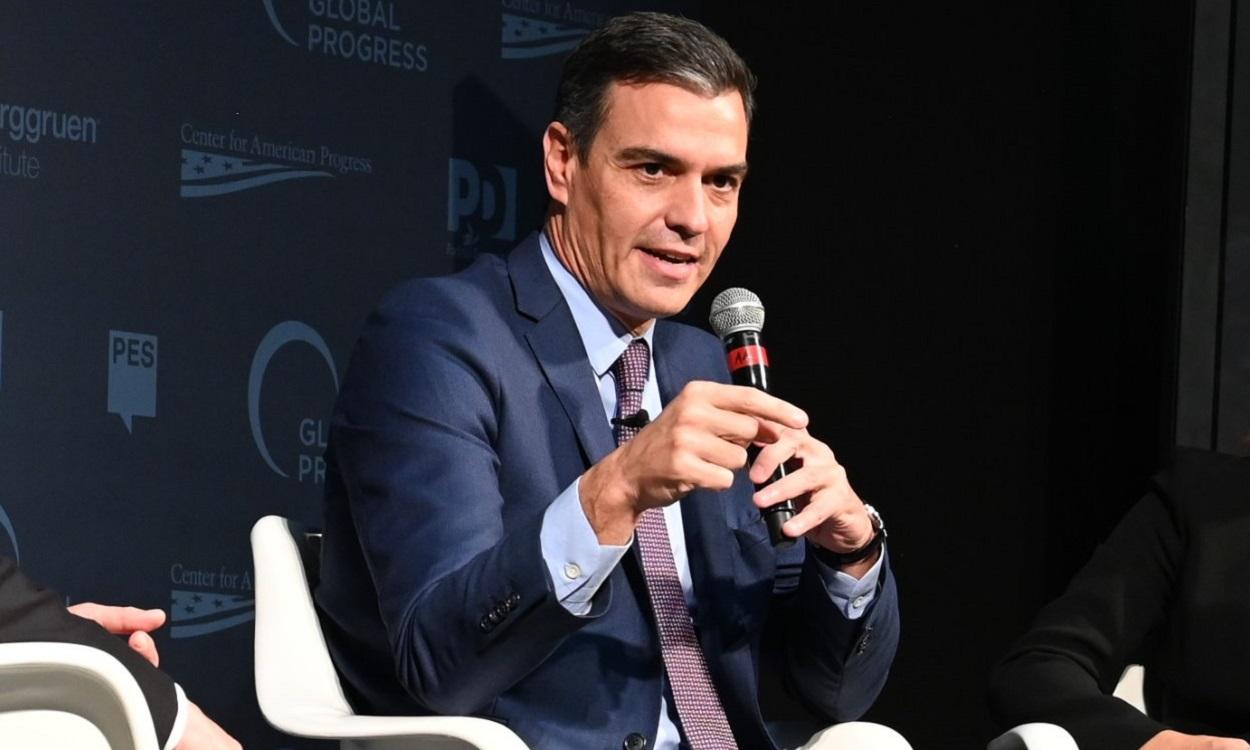 El presidente del Gobierno, Pedro Sánchez, durante la reunión del G20 en Roma. Twitter