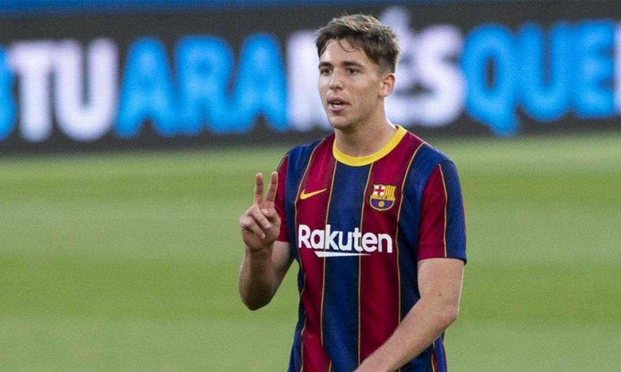 El joven jugador del Fútbol Club Barcelona, Nico González
