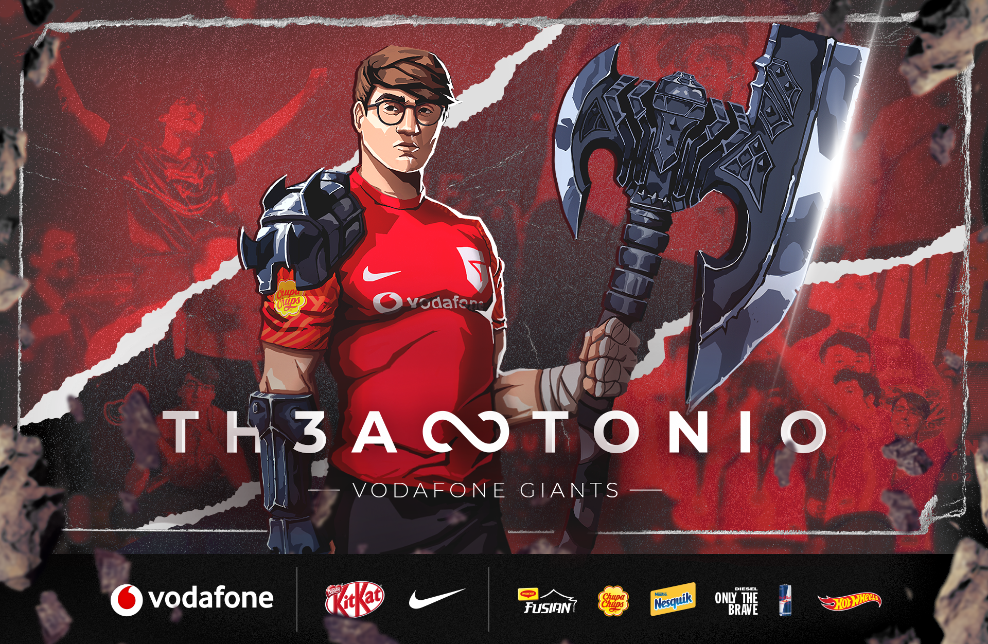 Ilustración de Th3Antonio por su renovación con los gigantes