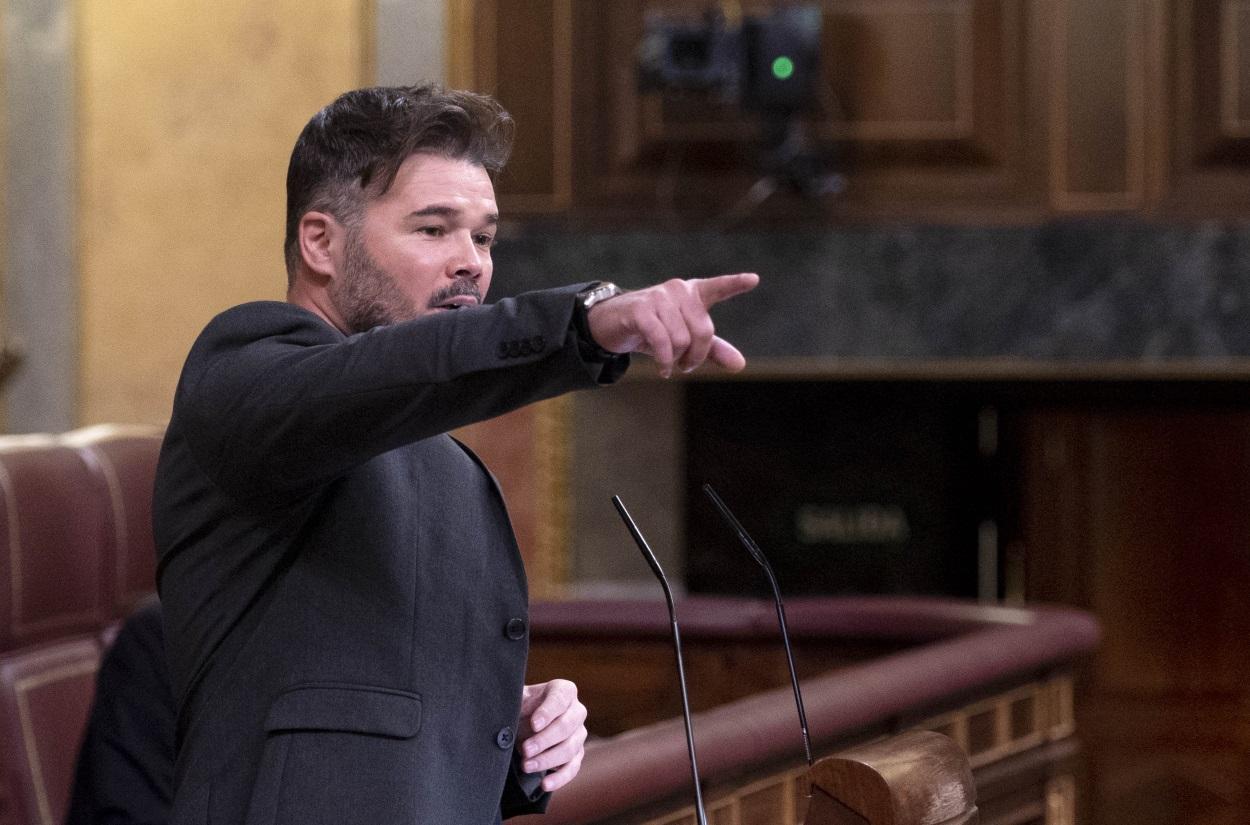 El portavoz de ERC en el Congreso, Gabriel Rufián, en una imagen de archivo.