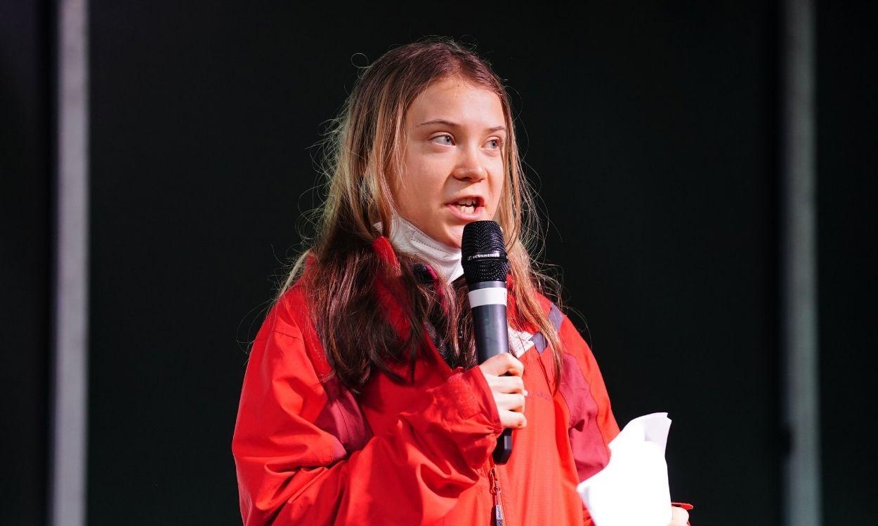 La activista medioambiental, Greta Thunberg, en el evento de 'Fridays for Future' en Escocia. EP