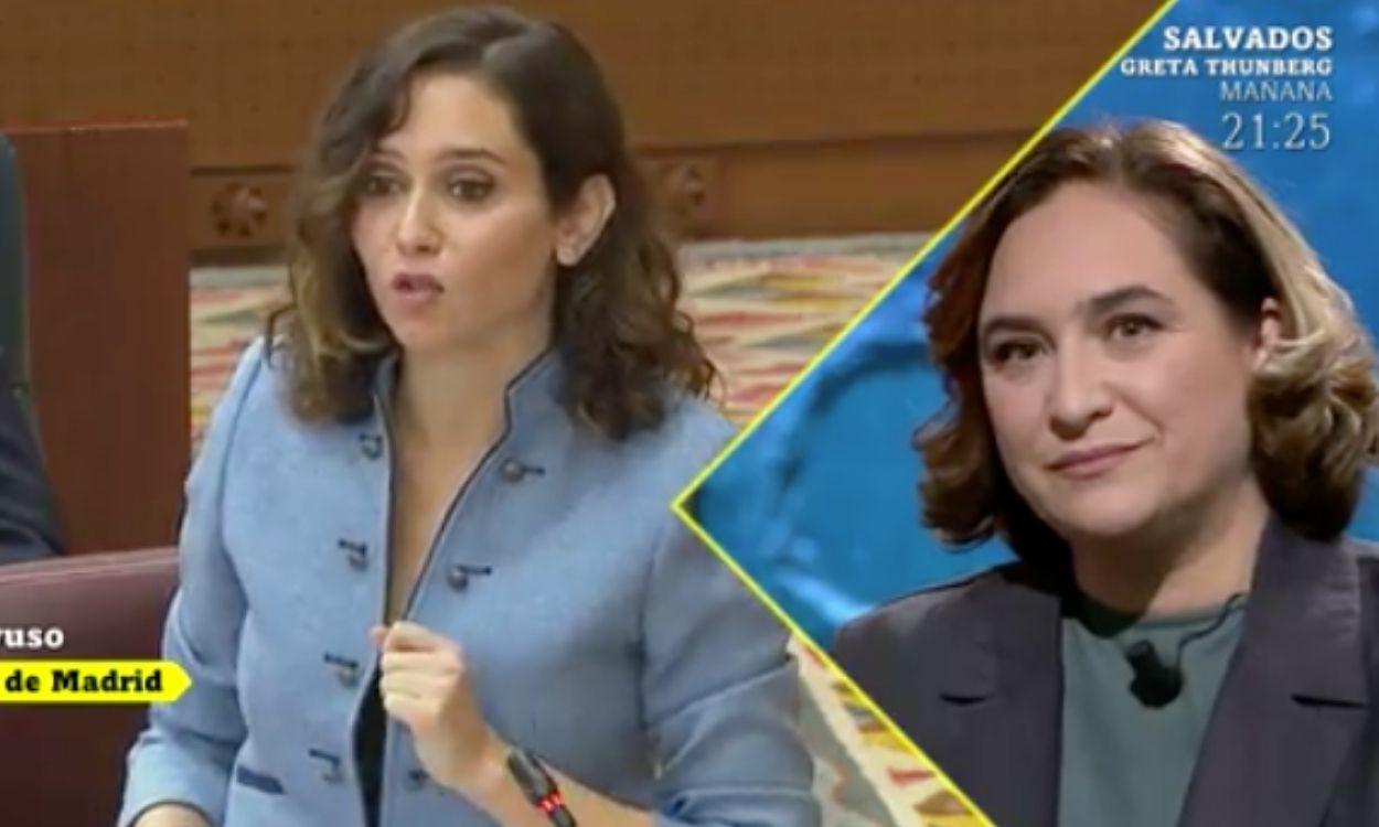 Ada Colau ve a Ayuso hablar de Barcelona durante una entrevista en laSexta Noche