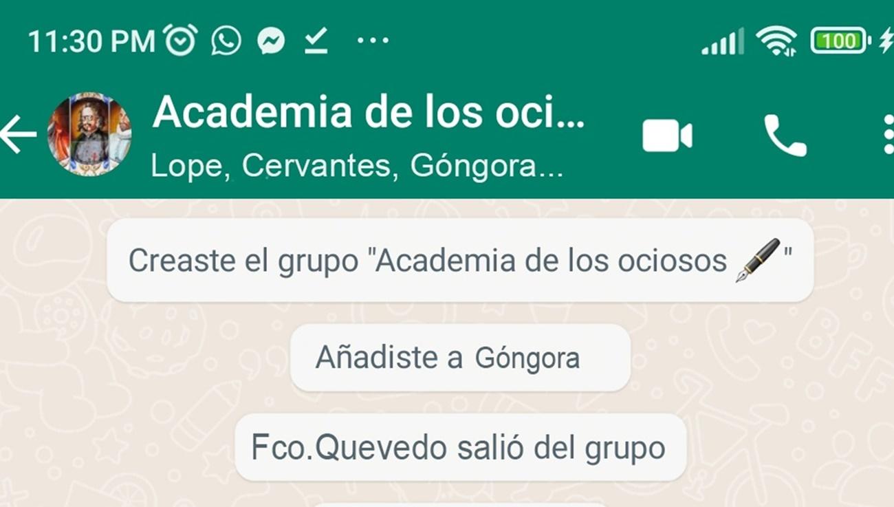 Las academias de ociosos: Los grupos de WhatsApp del Siglo de Oro