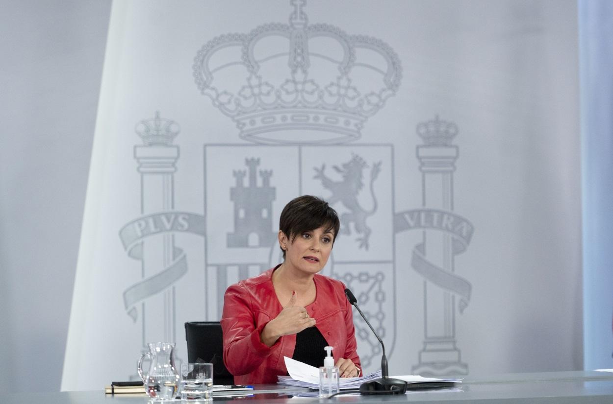 La ministra Portavoz, Isabel Rodríguez, en una comparecencia tras la reunión del Consejo de Ministros