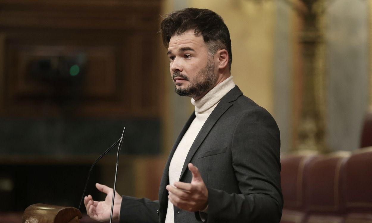 El portavoz de ERC en el Congreso, Gabriel Rufián, en una imagen de archivo. EP.