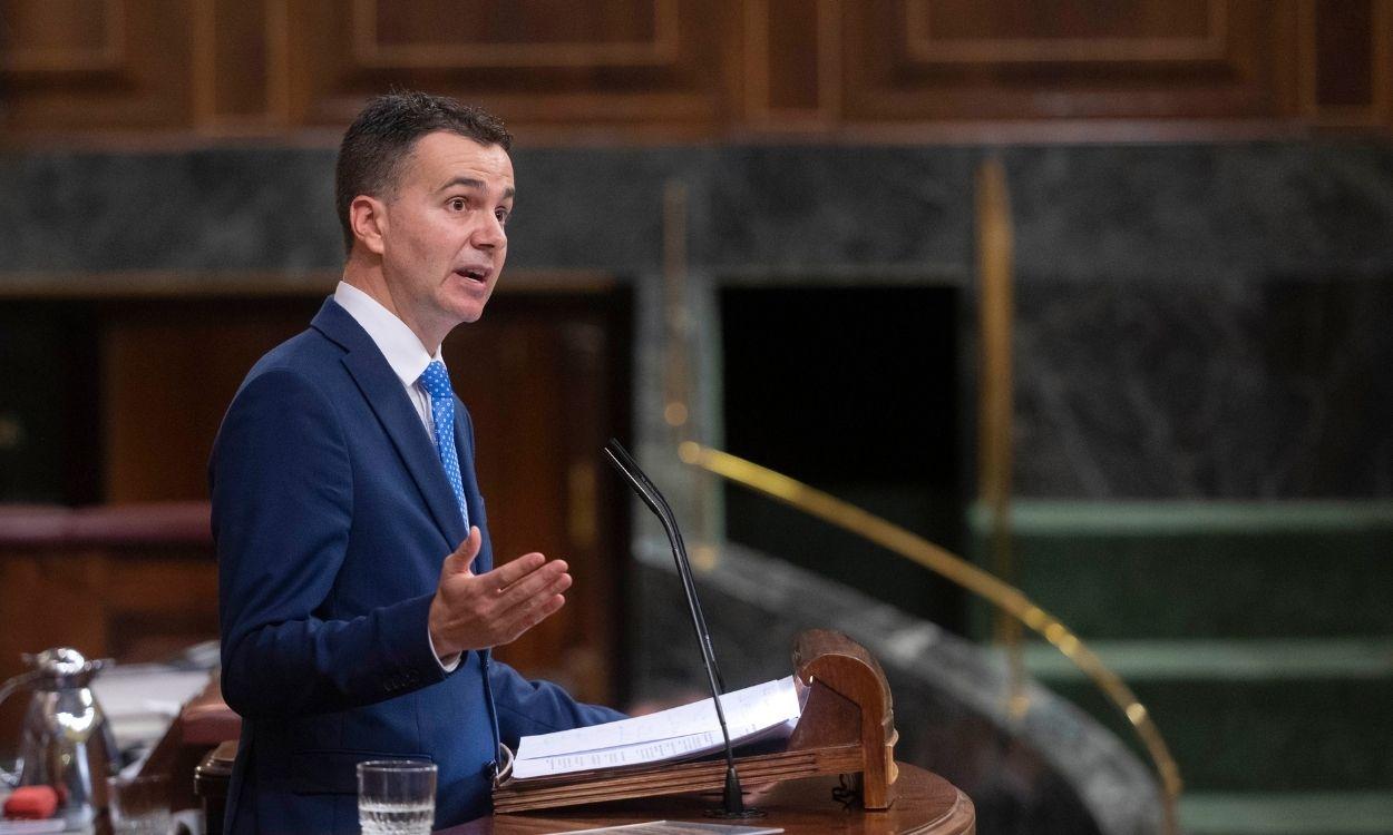 El portavoz del PSOE en el Congreso, Héctor Gómez, durante un pleno. Europa Press. 