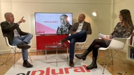 Pepe Álvarez, secretario general de UGT, durante un momento de la entrevista