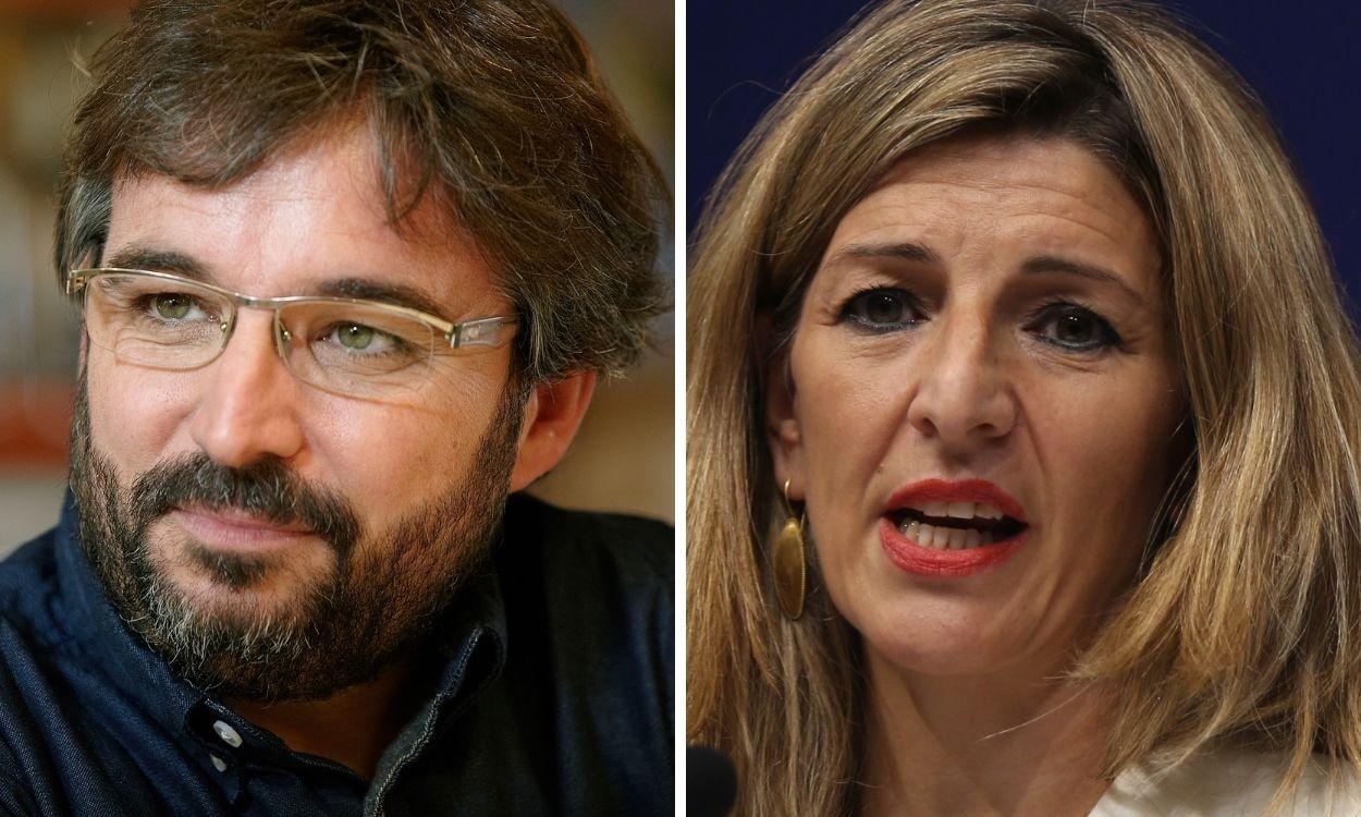 Jordi Évole y Yolanda Díaz. Archivo.