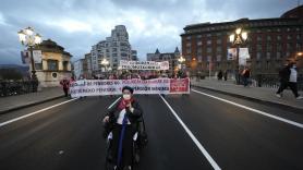 Manifestación de pensionistas en Bilbao este sábado 13 de noviembre. Europa Press
