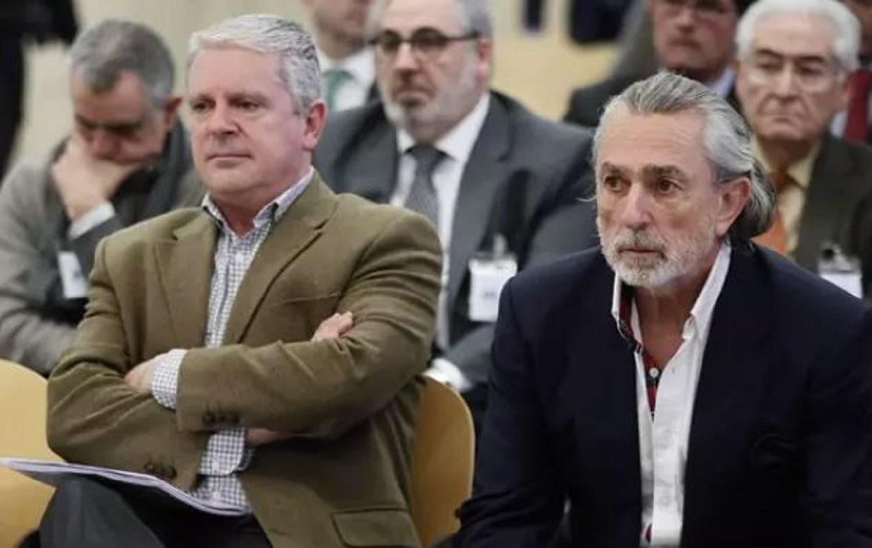 Pablo Crespo (izquierda) y Francisco Correa en el juicio ante la Audiencia Nacional. Fuente: Europa Press.