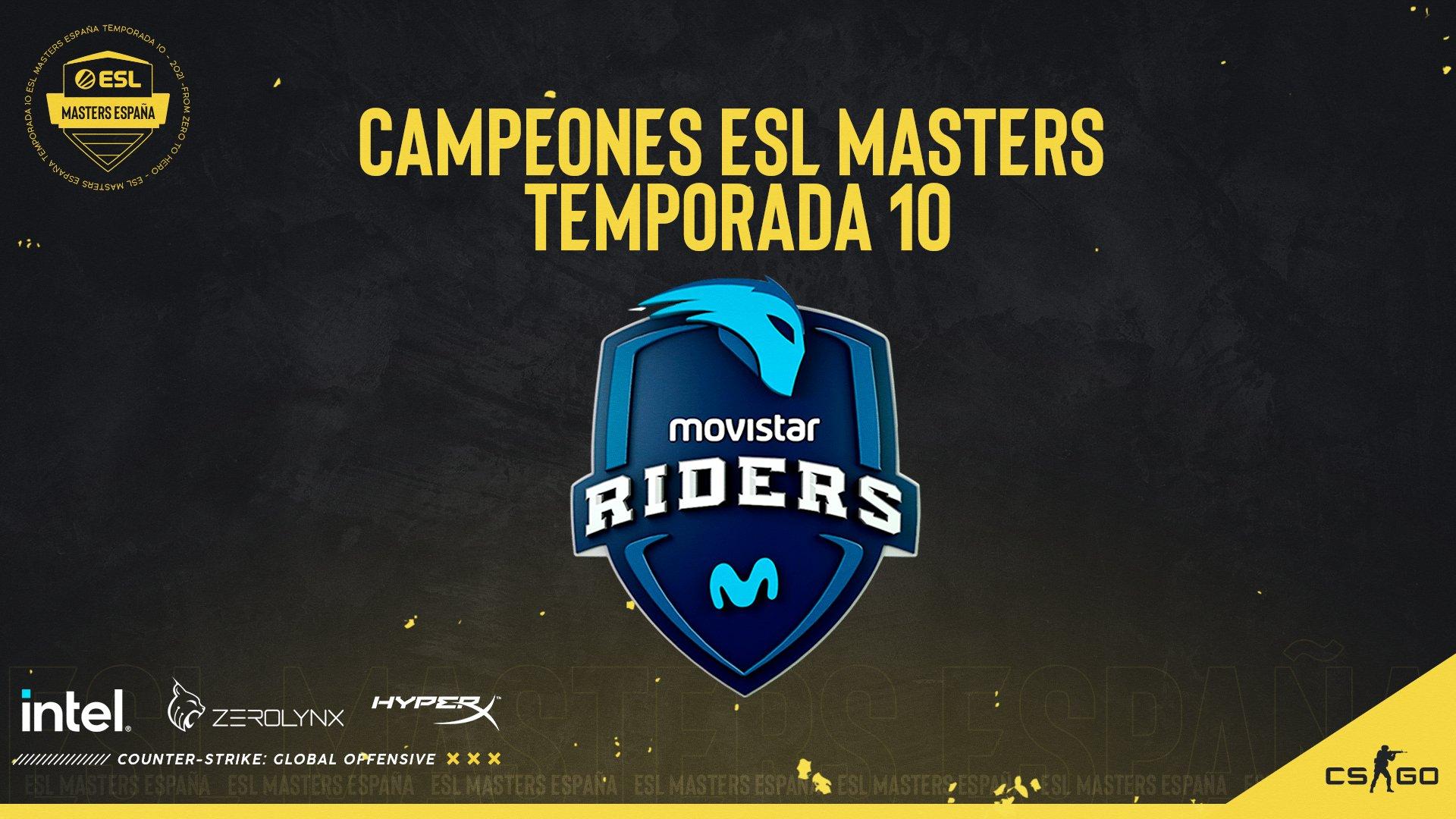 Riders logra el título de la ESL Masters España y se asegura el pase a la ESL Pro League Conference