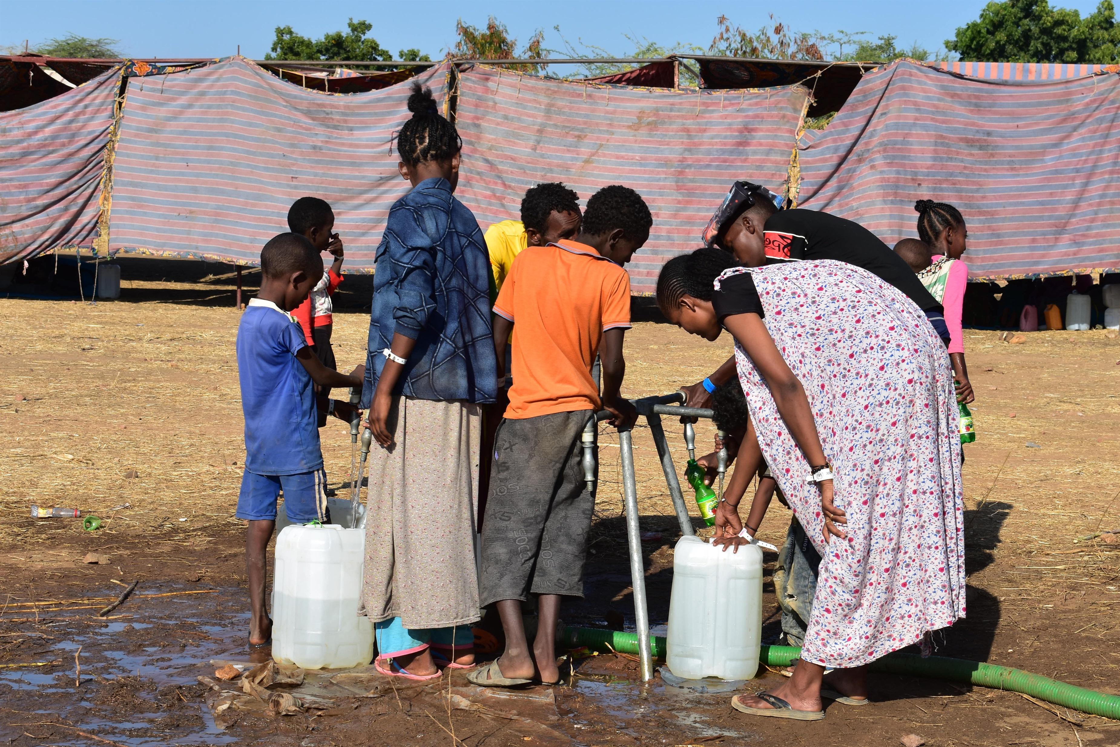 Refugiados etíopes en Sudán