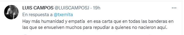 Reacción tuit 3 Reacción tuit 3