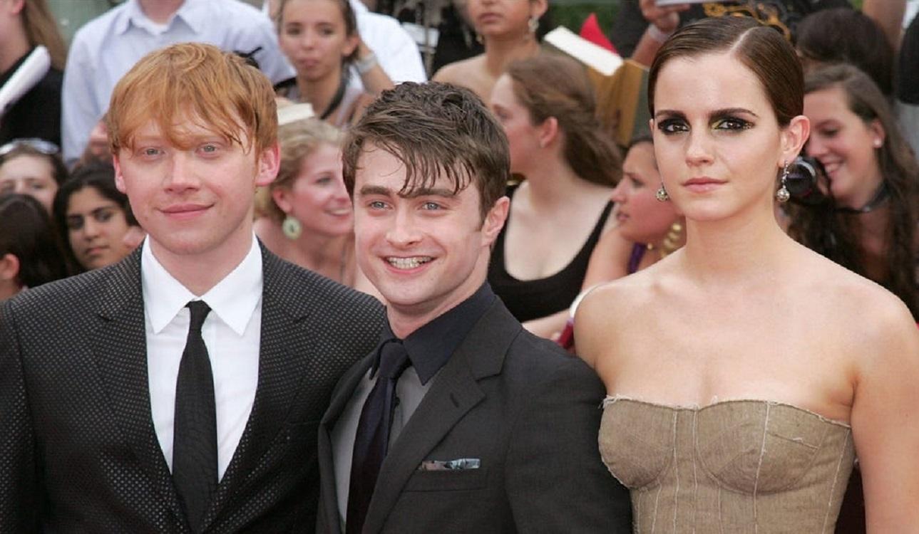 Las estrellas de Harry Potter Rupert Grint, Daniel Radcliffe y Emma Watson