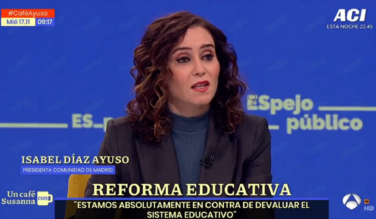 Ayuso es entrevistada en Espejo Público. Antena 3
