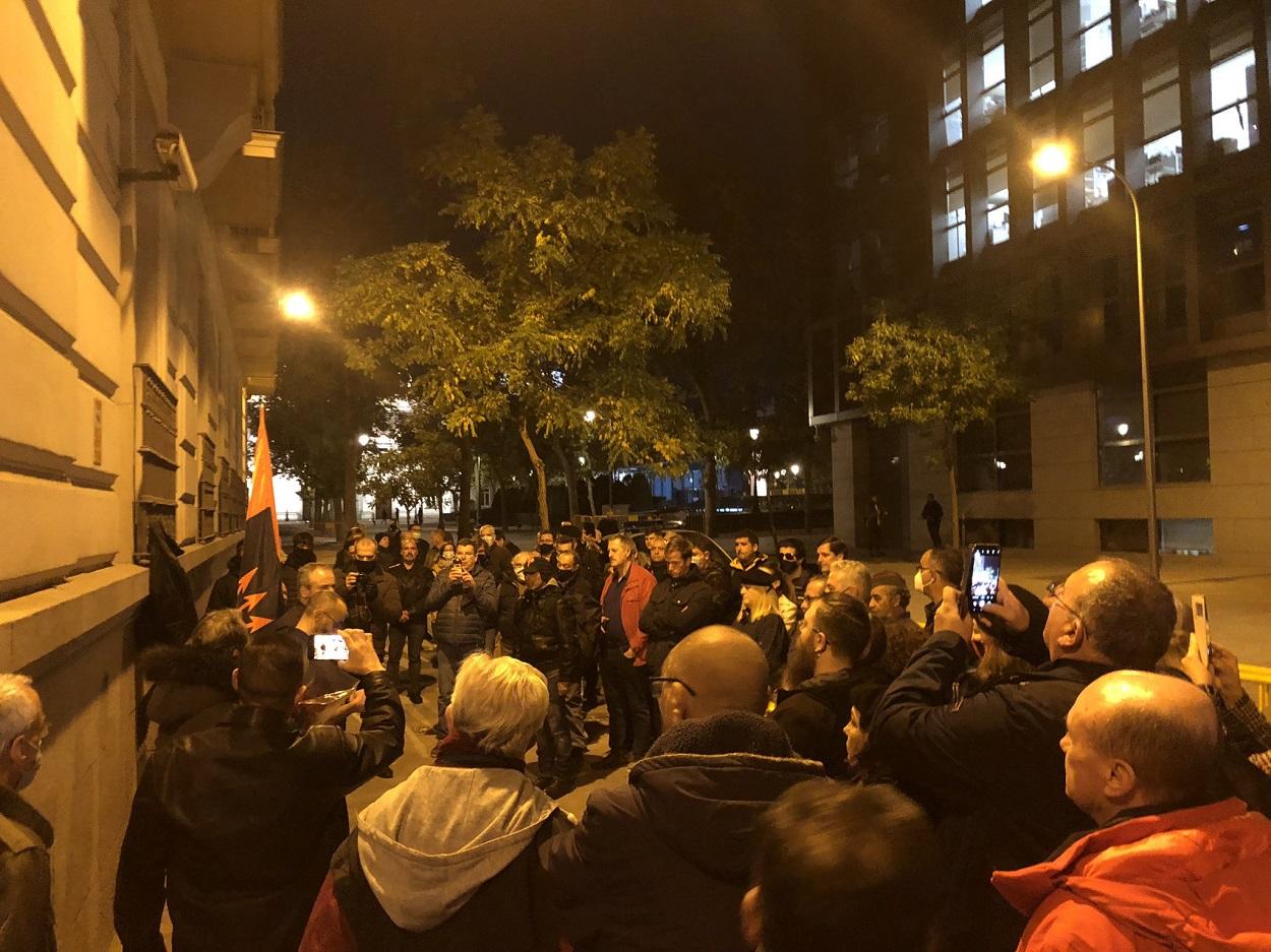 Decenas de falangistas inician el 20-N y se manifiestan en Madrid en memoria de Primo de Rivera. Fuente: Twitter.