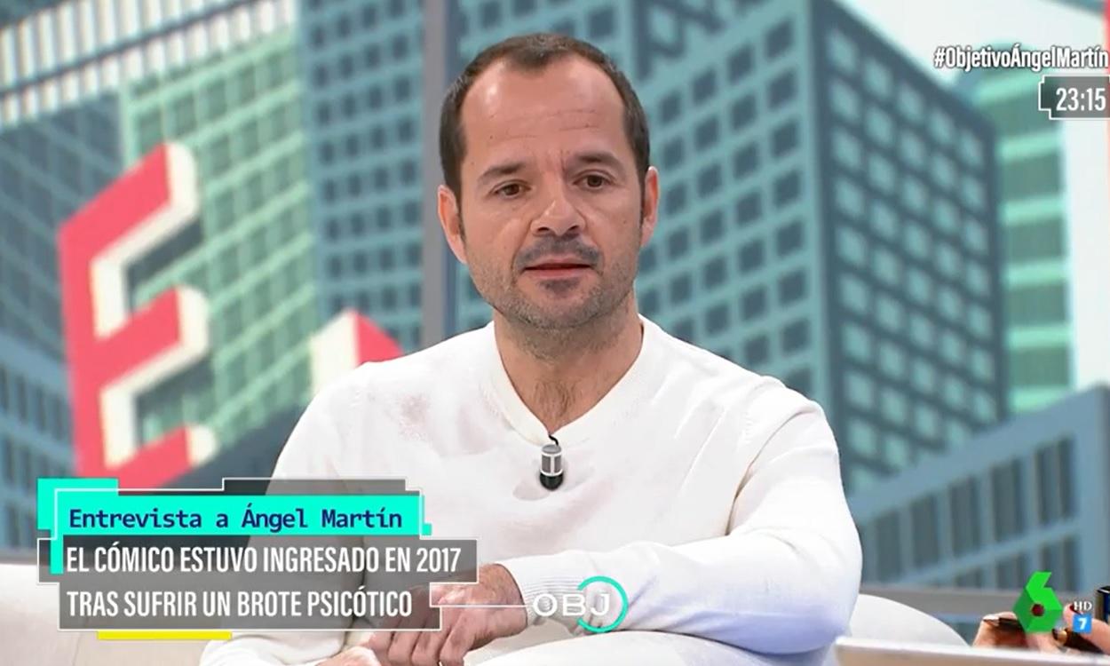 Ángel Martín durante su entrevista en 'El Objetivo'