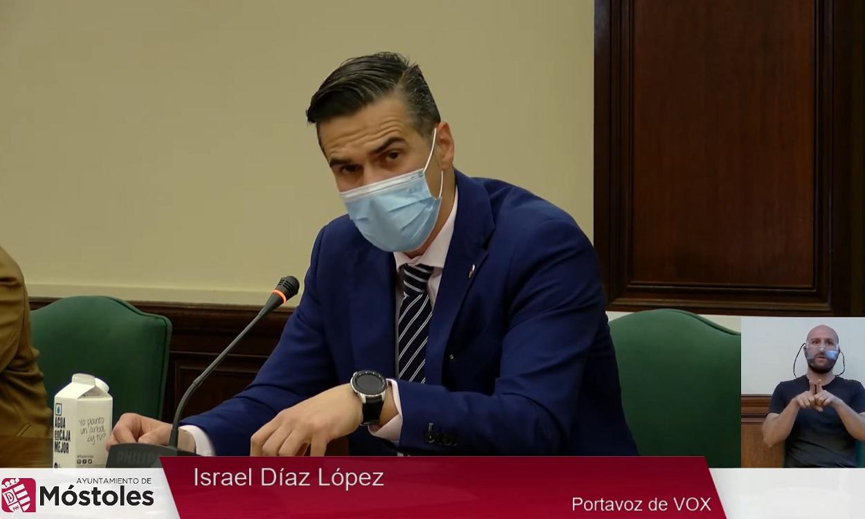 El portavoz de Vox en el Ayuntamiento de Móstoles, Israel Díaz López