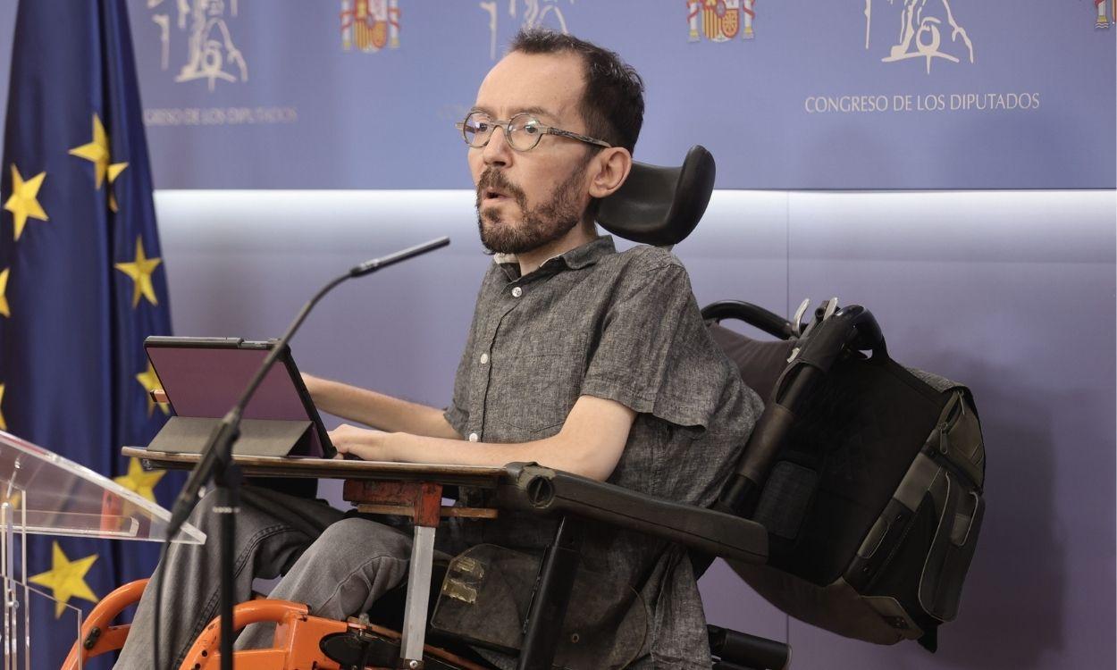 El portavoz de Unidas Podemos, Pablo Echenique