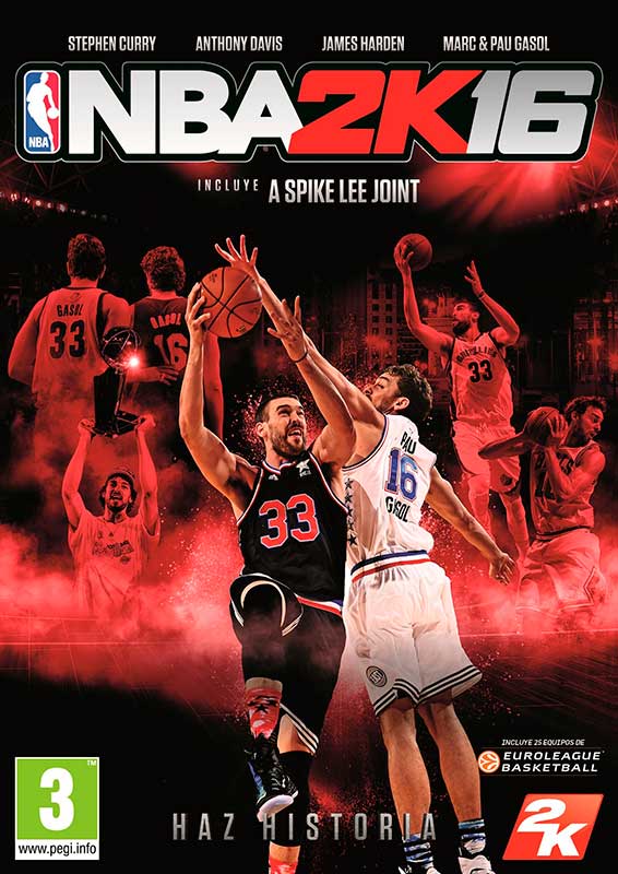 Los hermanos Gasol, protagonistas de la portada de NBA 2K16