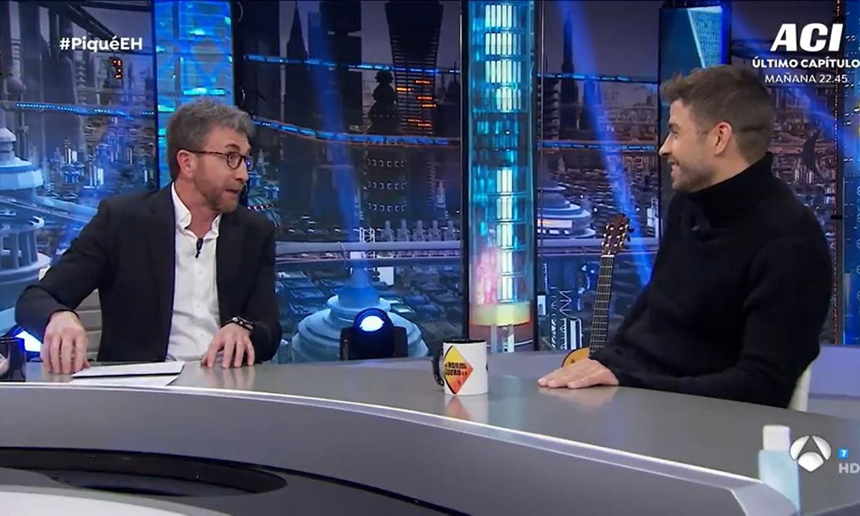 Gerard Piqué junto a Pablo Motos en 'El Hormiguero'