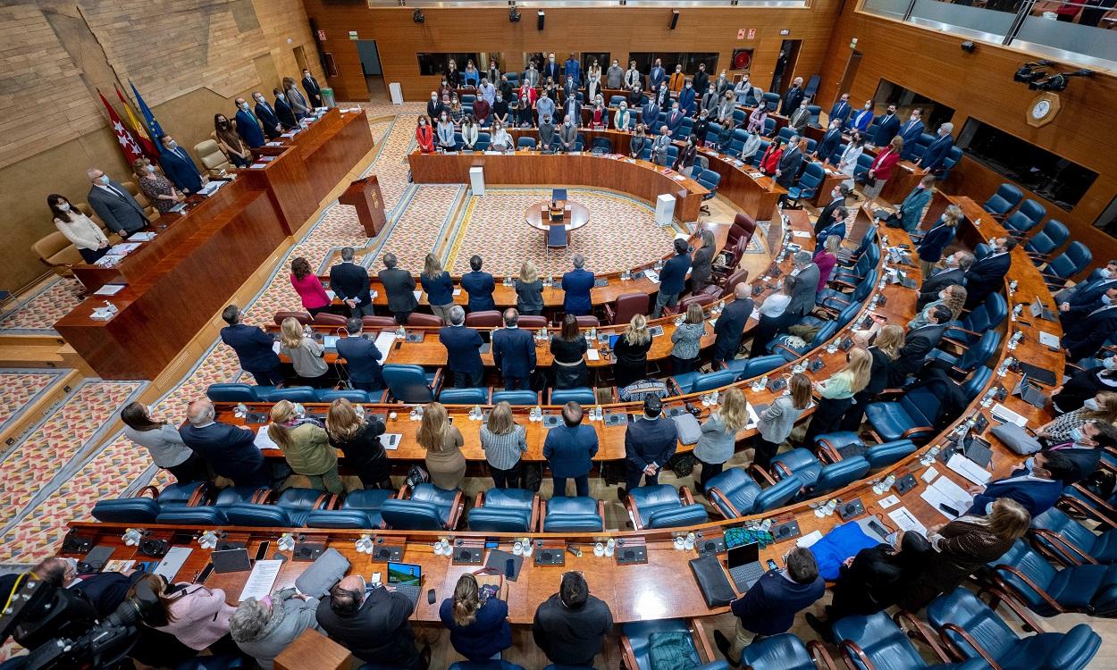 Vista general del hemiciclo en un pleno de la Asamblea de Madrid. EP