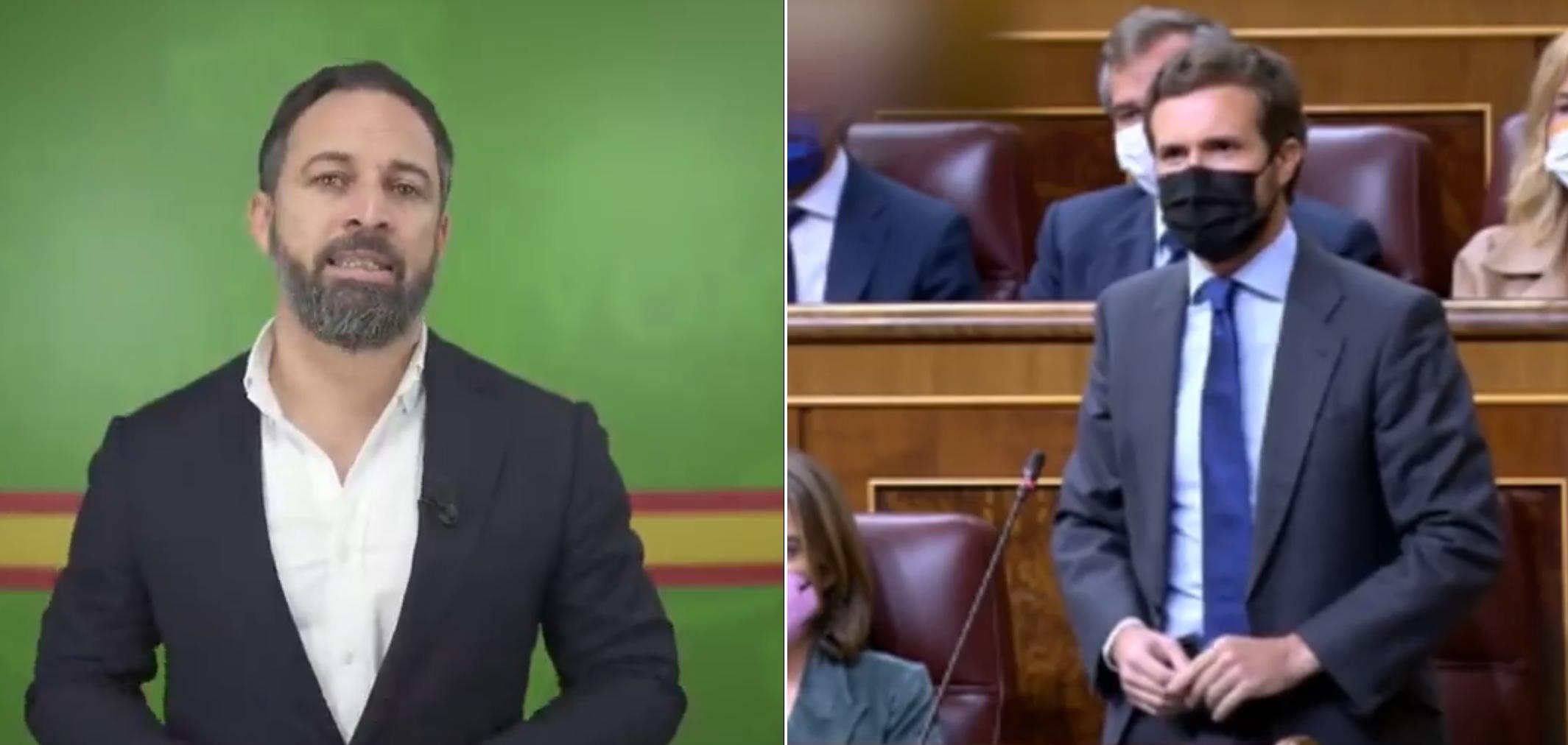 Santiago Abascal y Pablo Casado