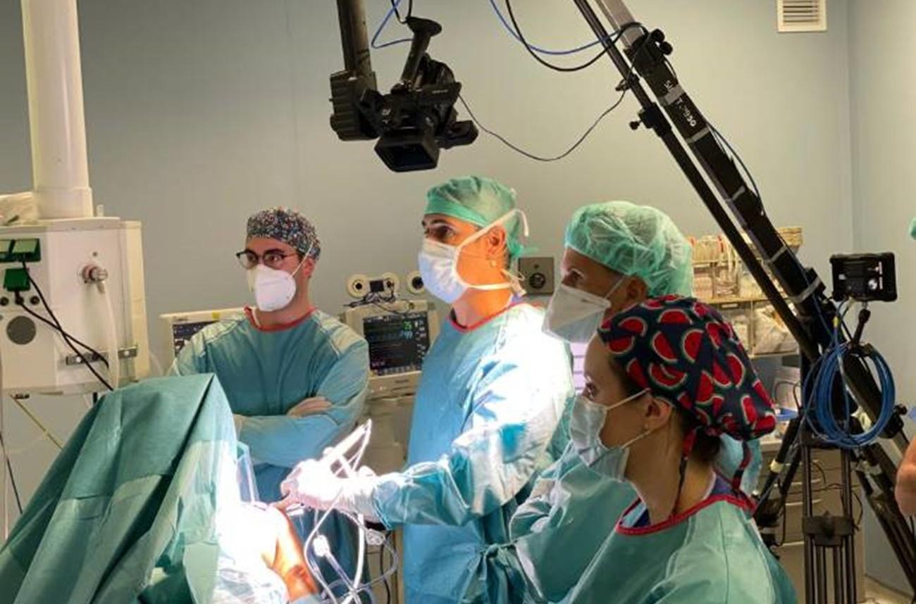 Un momento del curso 'Cirugías retransmitidas. Artroscopia de hombro' organizado por el Hospital Rey Juan Carlos.