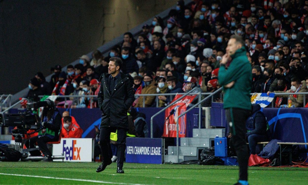 Diego Pablo Simeone, entrenador del Atlético de Madrid, en el Wanda Metropolitano
