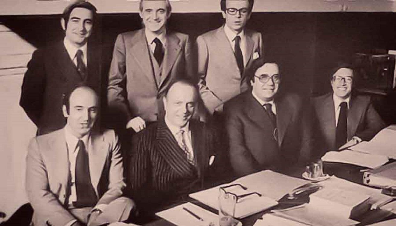 Los siete padres de la Constitución. Fuente: Archivo.