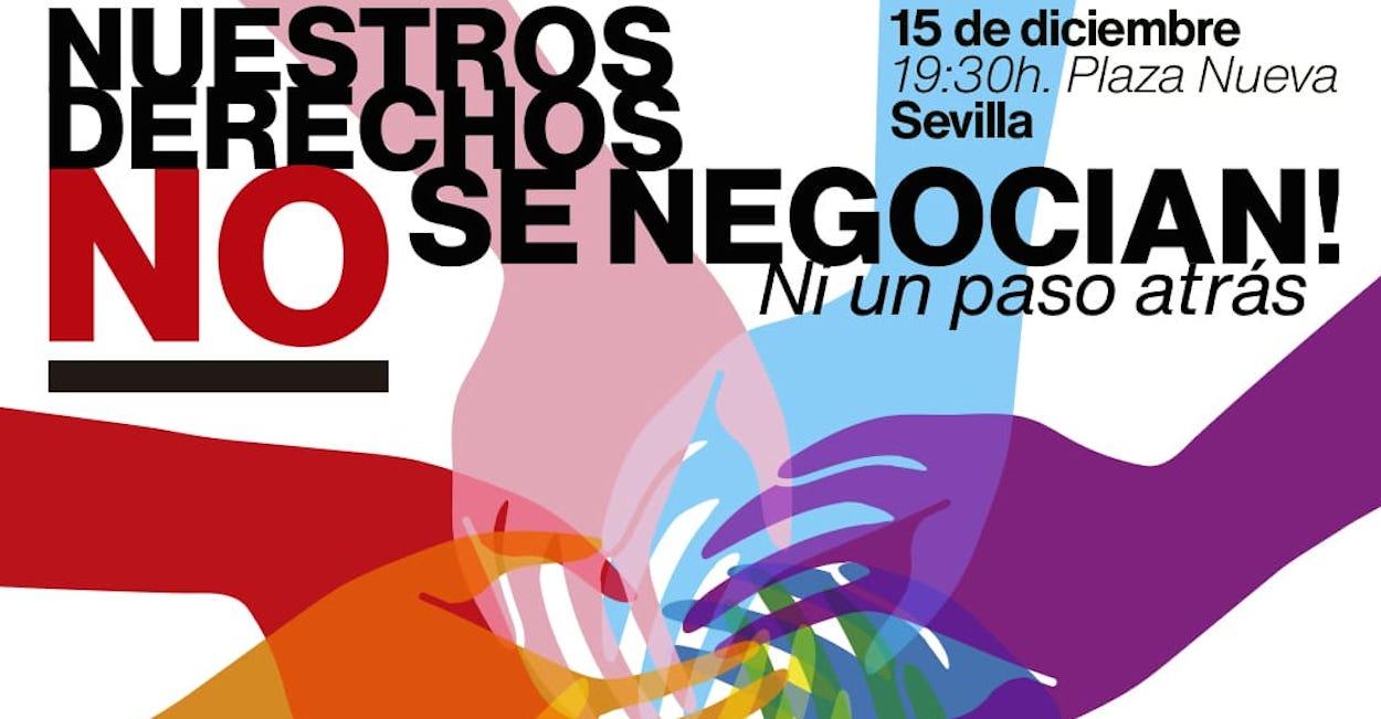 Cartel de la concentración de Sevilla.