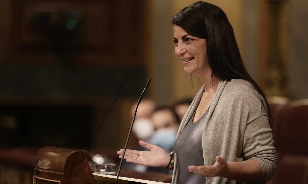 La secretaria general del Grupo de Vox en el Congreso, Macarena Olona, en una sesión plenaria. EP