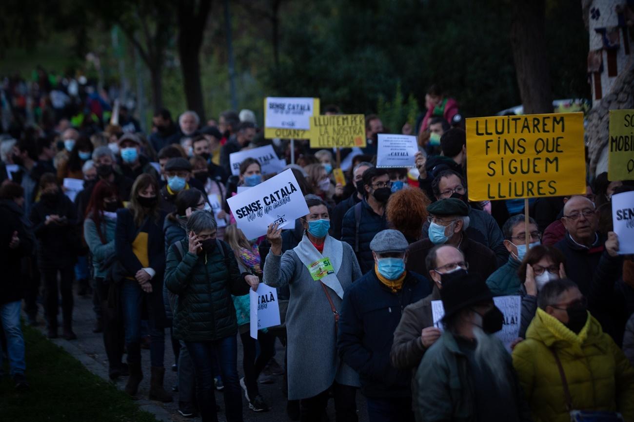 Manifestación en Canet de Mar contra la sentencia del TSJC