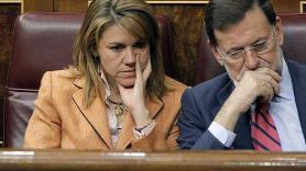 María Dolores de Cospedal y Mariano Rajoy. EP/Archivo.