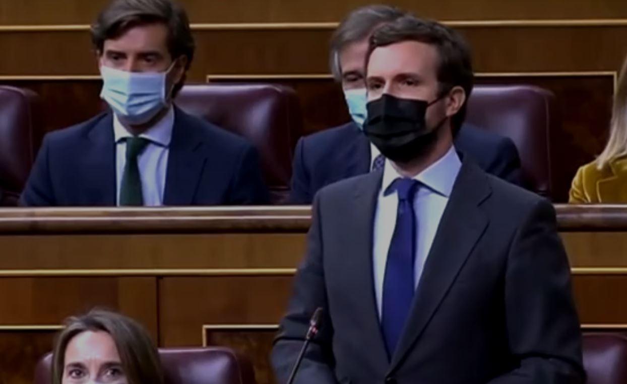 Pablo Casado en el Congreso de los Diputados. 