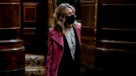 La vicepresidenta segunda y ministra de Trabajo, Yolanda Díaz, en una sesión plenaria en el Congreso de los Diputados