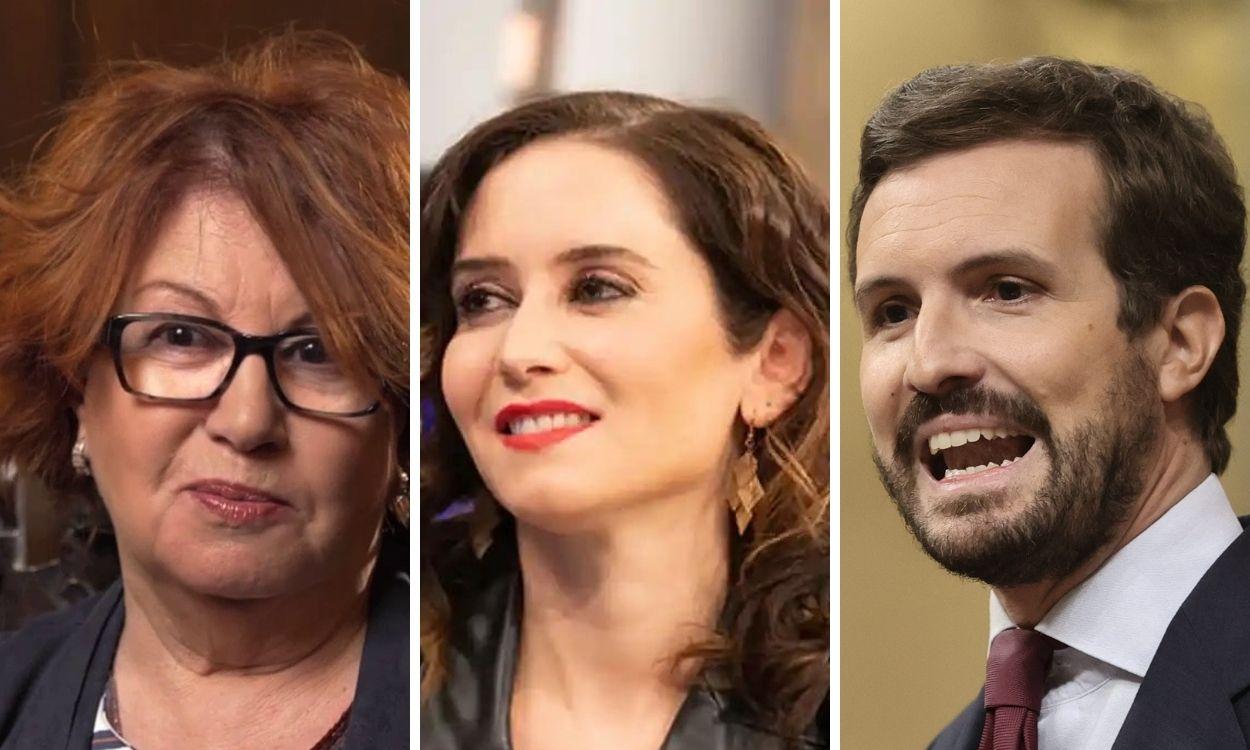 Rosa Villacastín, Isabel Díaz Ayuso y Pablo Casado