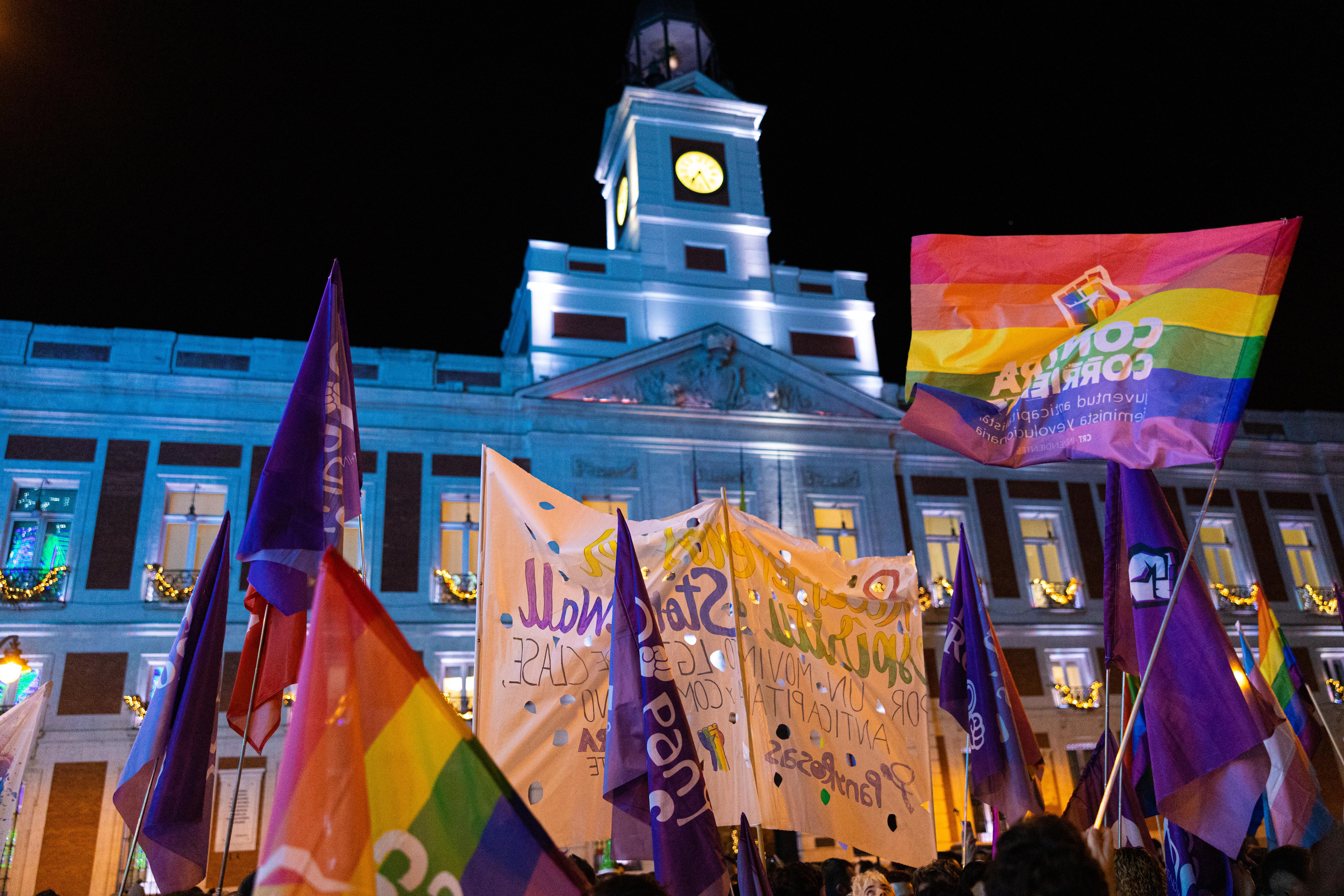Manifestación contra la Ley de Igualdad de Vox que busca eliminar las leyes LGTBI y Trans. Fernando Coto.