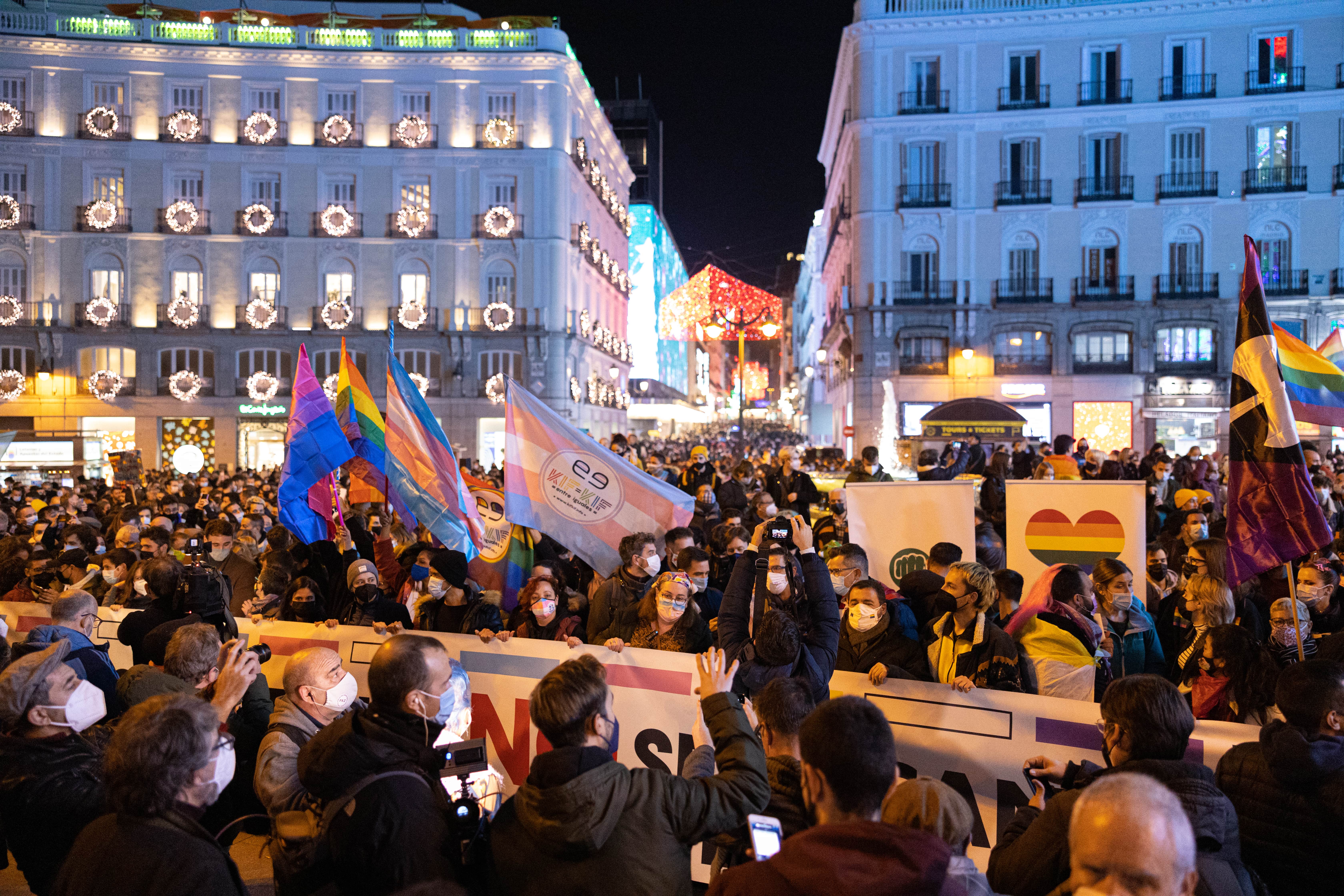 Manifestación contra la Ley de Igualdad de Vox que busca eliminar las leyes LGTBI y Trans. Fernando Coto.