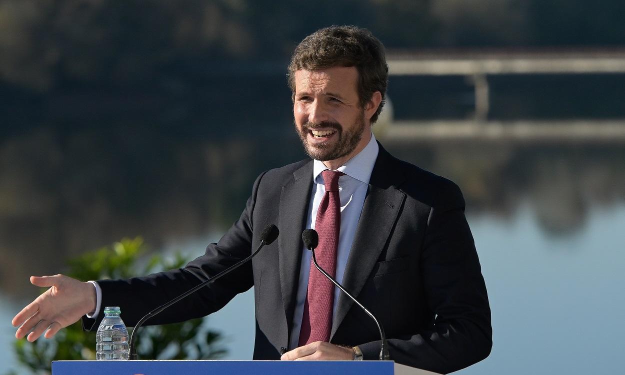 Pablo Casado, presidente del PP, en la Junta Directiva Provincial del PP de A Coruña. EP