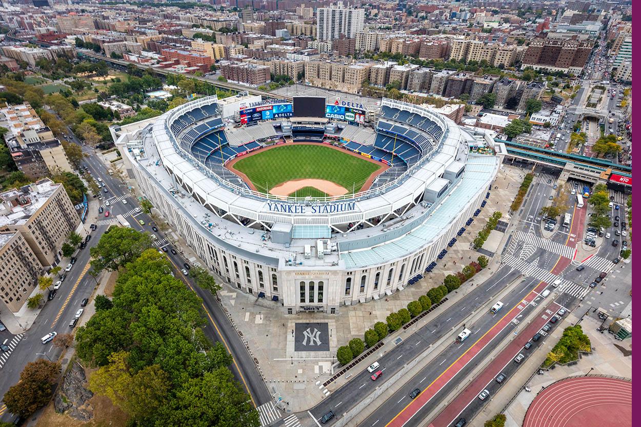 Una de las construcciones más emblemáticas y espectaculares del Grupo ACS en EEUU es el Yankee Stadium  