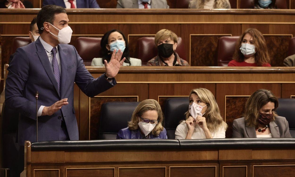 El jefe del Ejecutivo, Pedro Sánchez, durante la sesión de control del pasado 15 de diciembre. Europa Press. 